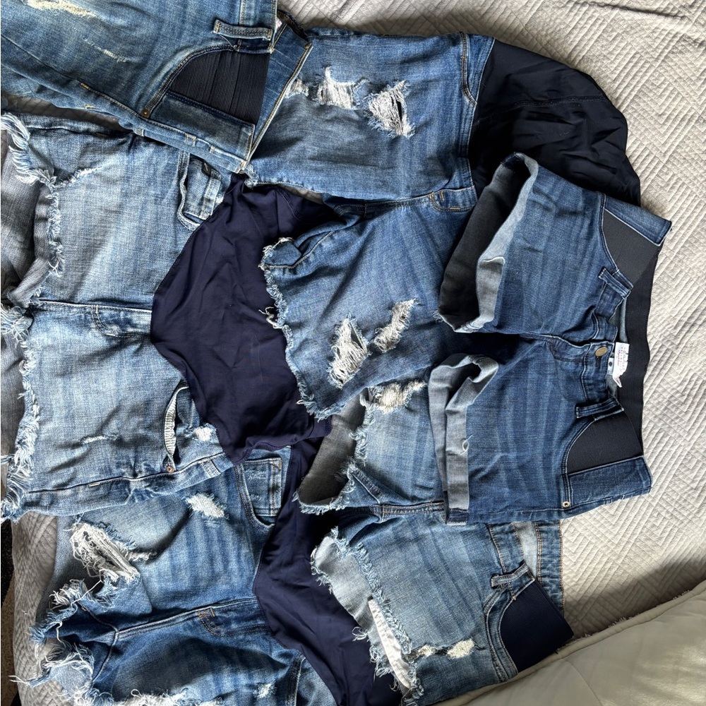 Distressed Denim Shorts Collection